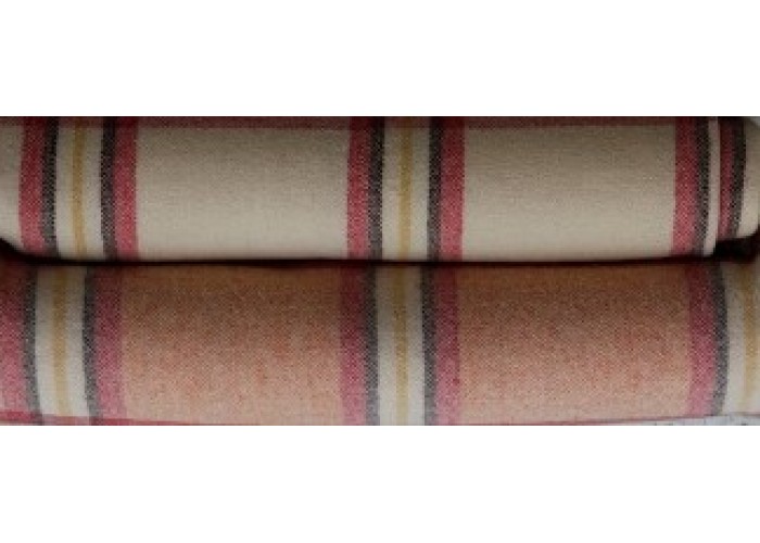 Mid Century Teifi Valley Welsh plaid CP16 Buff & Strawberry